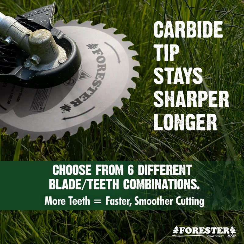 Forester Carbide Tip Brush Cutter Blade - 9in x 36 Teeth | Fits Most Straight Shaft Trimmers | Conversion Kit Sold Separately - Image 4